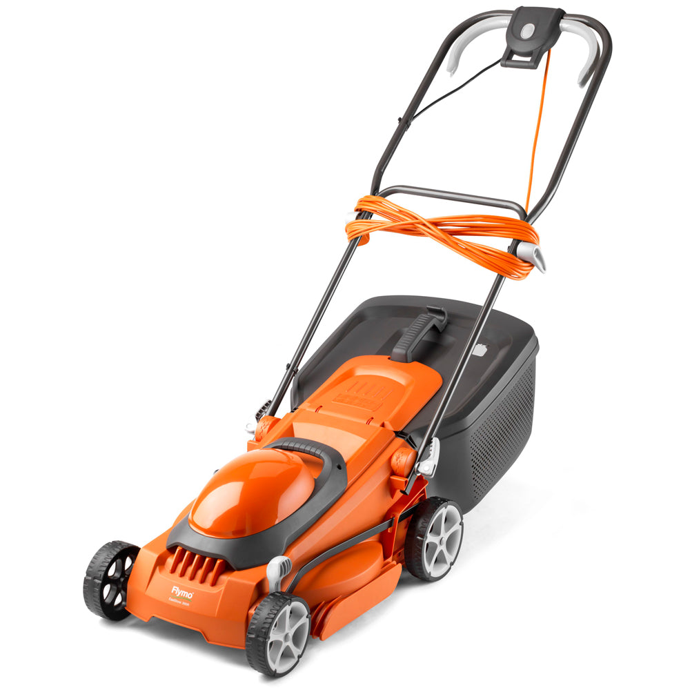 Flymo EasiStore 380R Electric Rotary Lawn Mower with Rear Roller