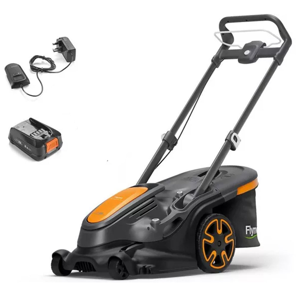 Flymo UltraMow Duo 460 36V Push Cordless Lawn Mower (with 2 x 2.5Ah 18V Batteries & Chargers)