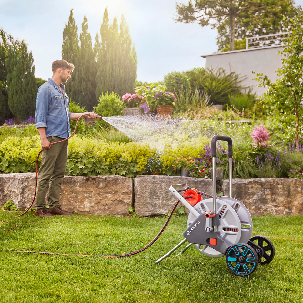 Gardena 18547-20 CleverRoll M Easy Metal Hose Trolley Set