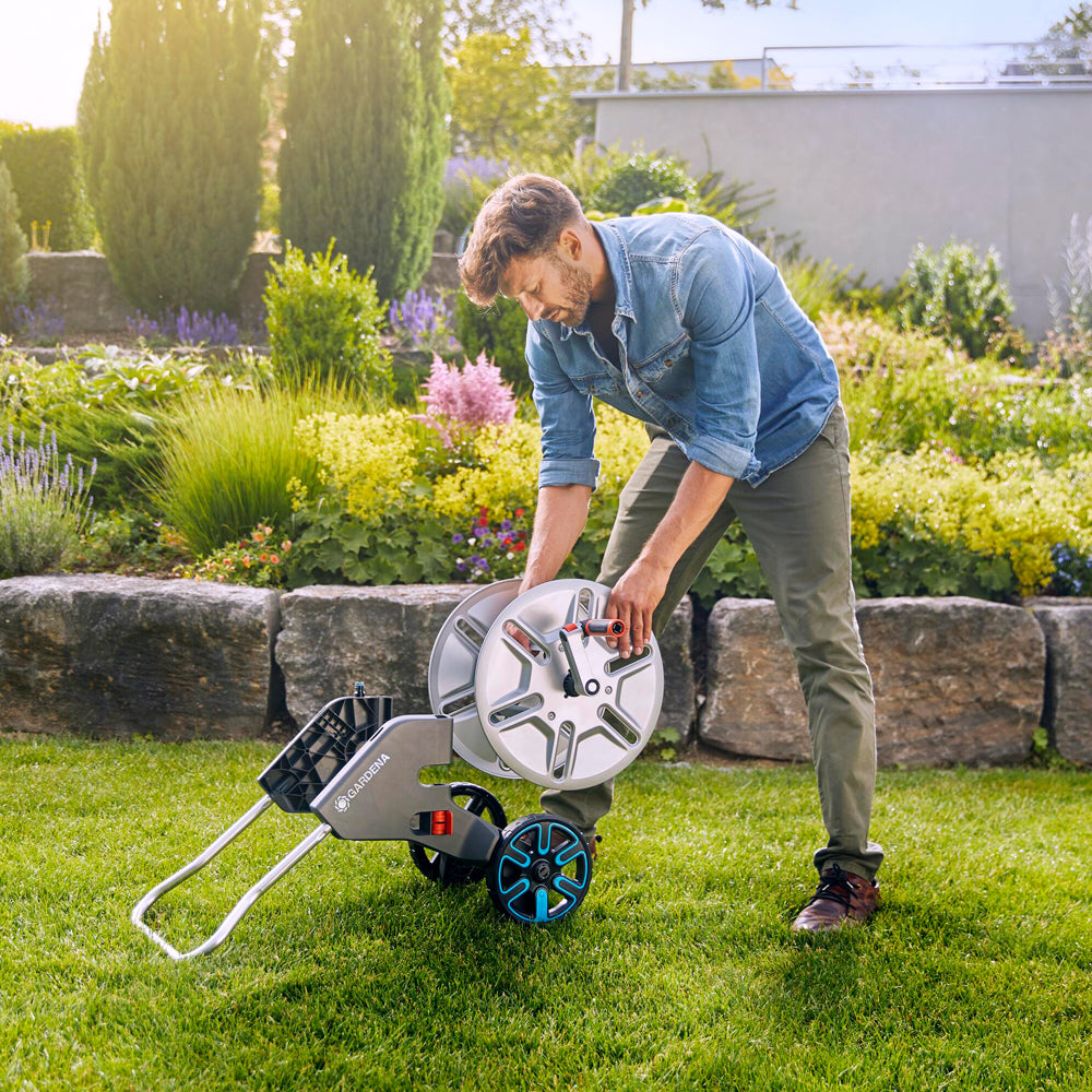 Gardena 18547-20 CleverRoll M Easy Metal Hose Trolley Set