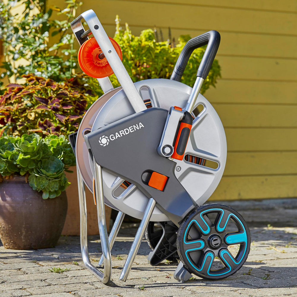 Gardena 18547-20 CleverRoll M Easy Metal Hose Trolley Set