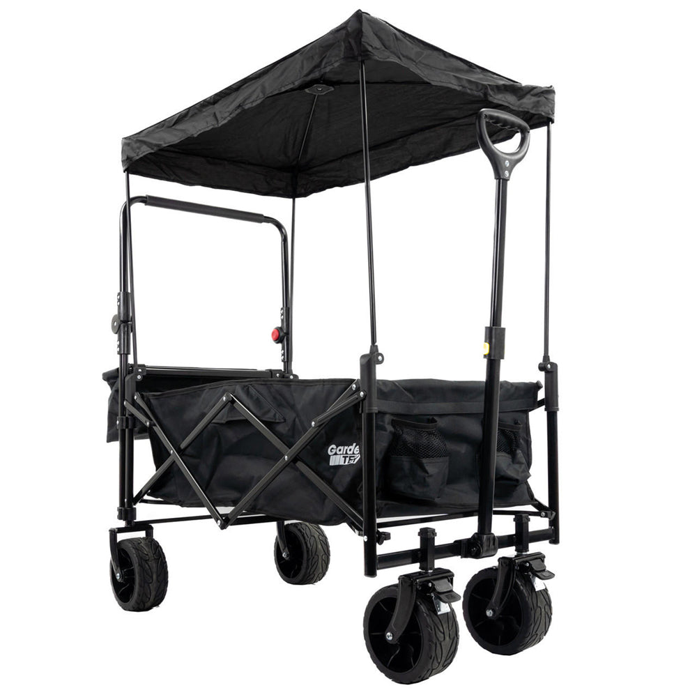 GardenTek GTW330 90kg / 120L Folding Festival Trolley with Canopy