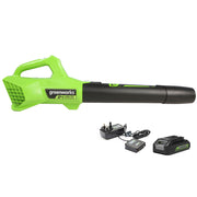 GreenWorks G24ABIIK2 24V Cordless Axial Blower (with 2Ah Battery & 2A Charger)