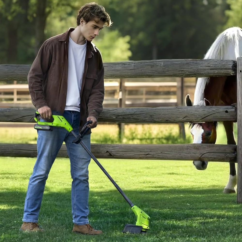 GreenWorks ST24B216-01 25cm 24V Cordless Grass Trimmer (with 2Ah Battery & Charger)