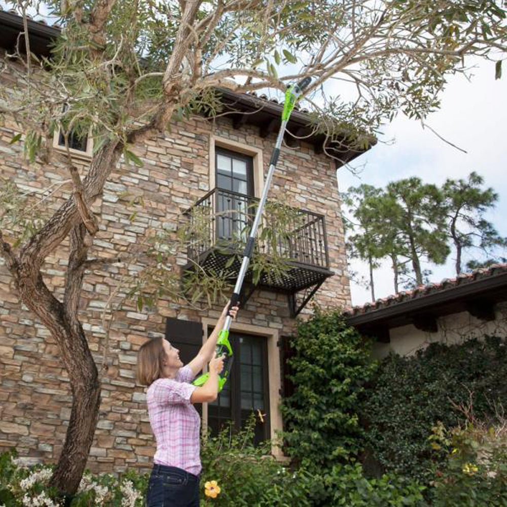 GreenWorks G24PS20K2 24V Cordless Pole Saw (with 2Ah Battery and Charger)