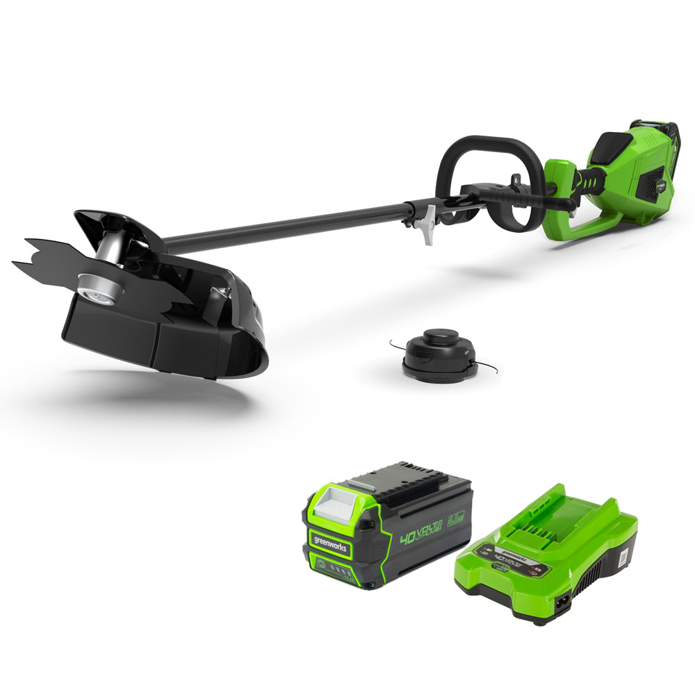 GreenWorks GD40BCK4 G-MAX DigiPro 40V Cordless Trimmer / Brush Cutter (with 4Ah Battery & 2A Charger)