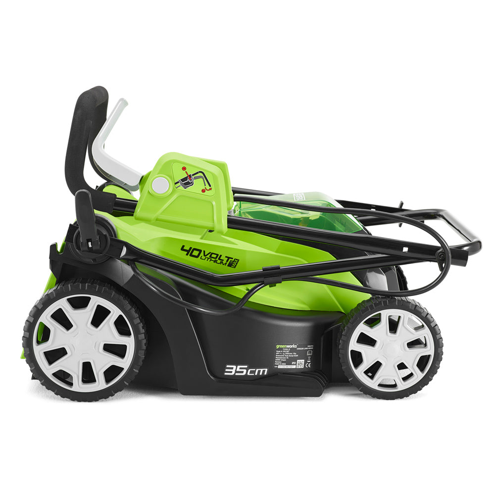 GreenWorks G40LM35K2X 2-in-1 G-MAX 40V Cordless Lawn Mower (with 2 x 2Ah Batteries and 2A Charger)