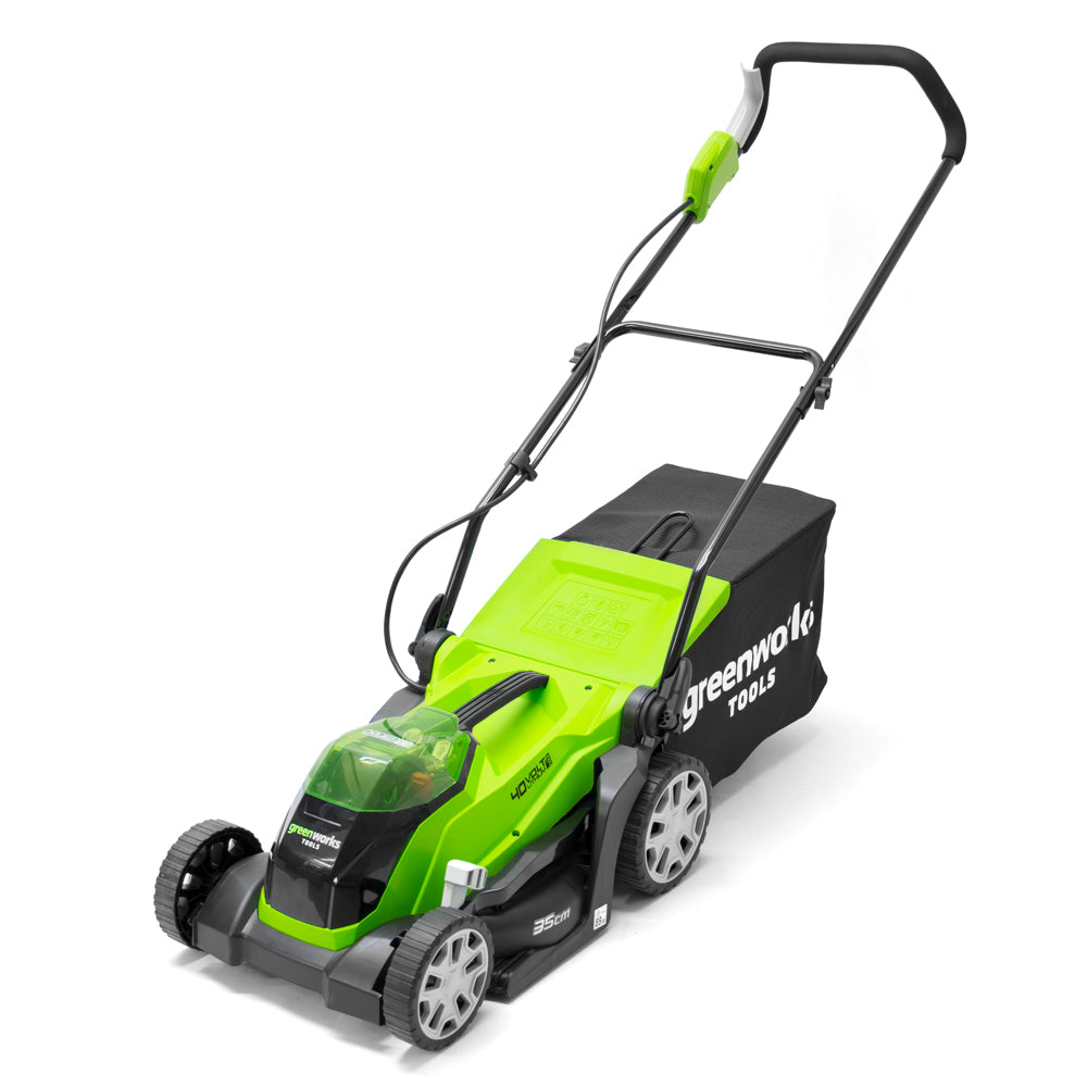 GreenWorks G40LM35K2X 2-in-1 G-MAX 40V Cordless Lawn Mower (with 2 x 2Ah Batteries and 2A Charger)