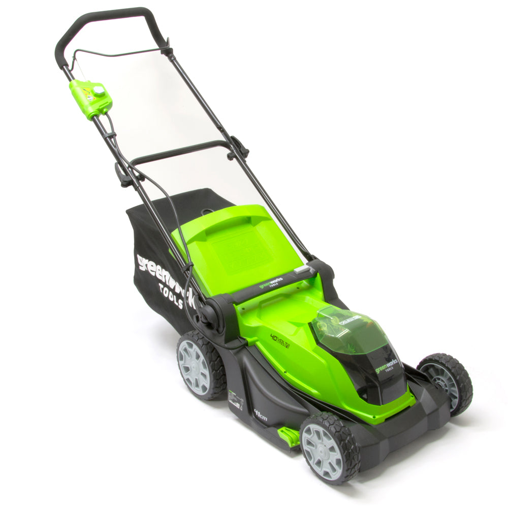 GreenWorks G40LM41K2X 2-in-1 G-MAX 40V Push Cordless Lawn Mower (with 2 x 2Ah Batteries and 2A Charger)