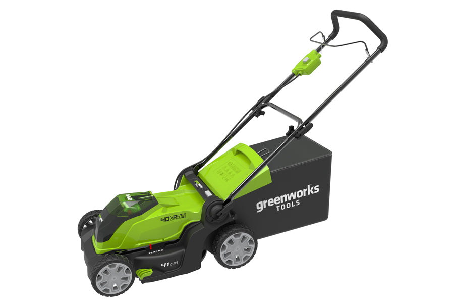 GreenWorks G40LM41K2X 2-in-1 G-MAX 40V Push Cordless Lawn Mower (with 2 x 2Ah Batteries and 2A Charger)