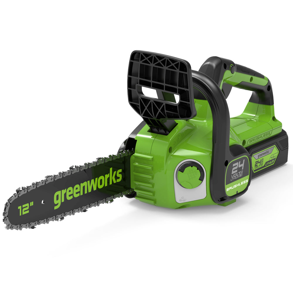 GreenWorks GD24CS30K4 DigiPro 24V Cordless Chainsaw (with 4Ah Battery & Charger)