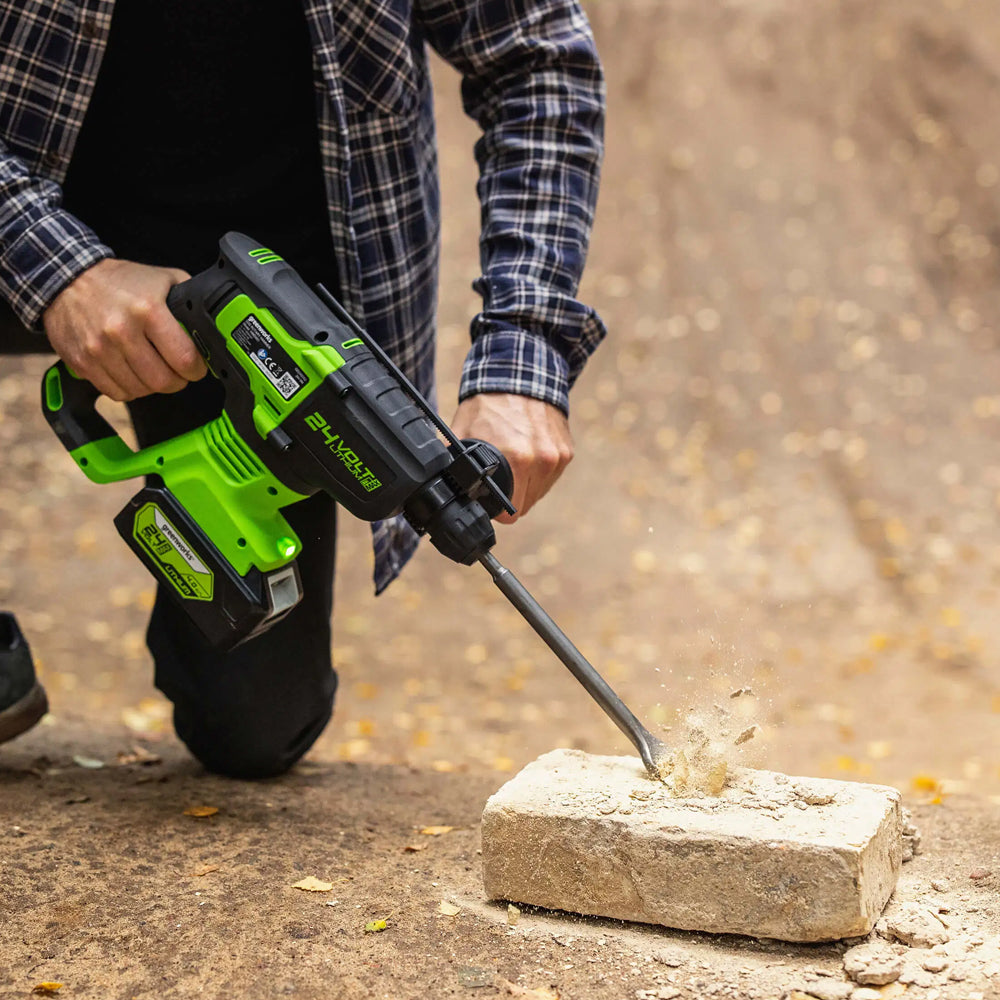 GreenWorks GD24SDS2 Brushless 24V Hammer Drill 2J (Bare Tool)