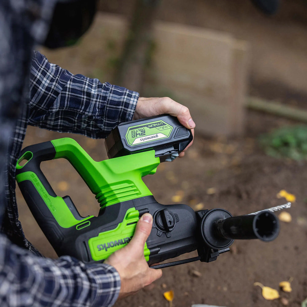 GreenWorks GD24SDS2 Brushless 24V Hammer Drill 2J (Bare Tool)