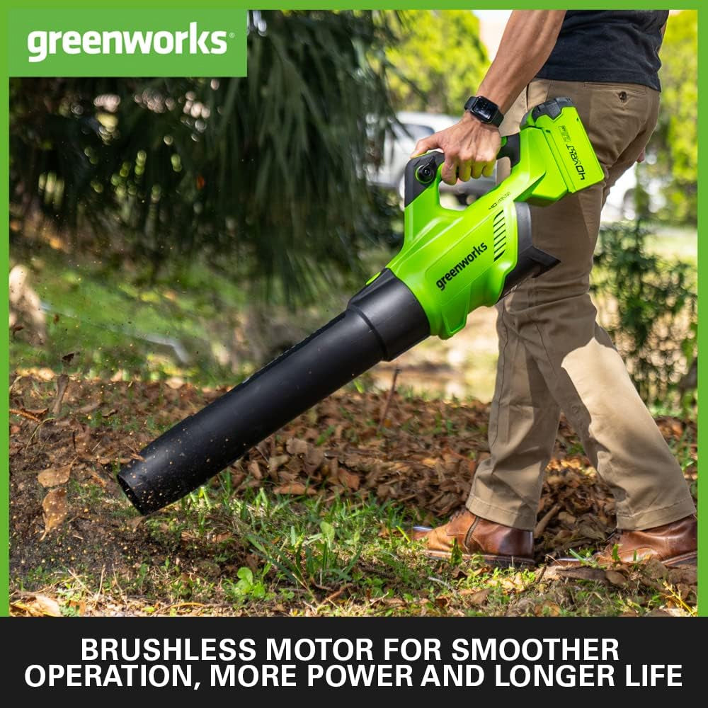 GreenWorks GD40ABIIK2X G-MAX 40V Cordless Axial Blower (with 2 x 2Ah Battery and 2A Standard Charger)