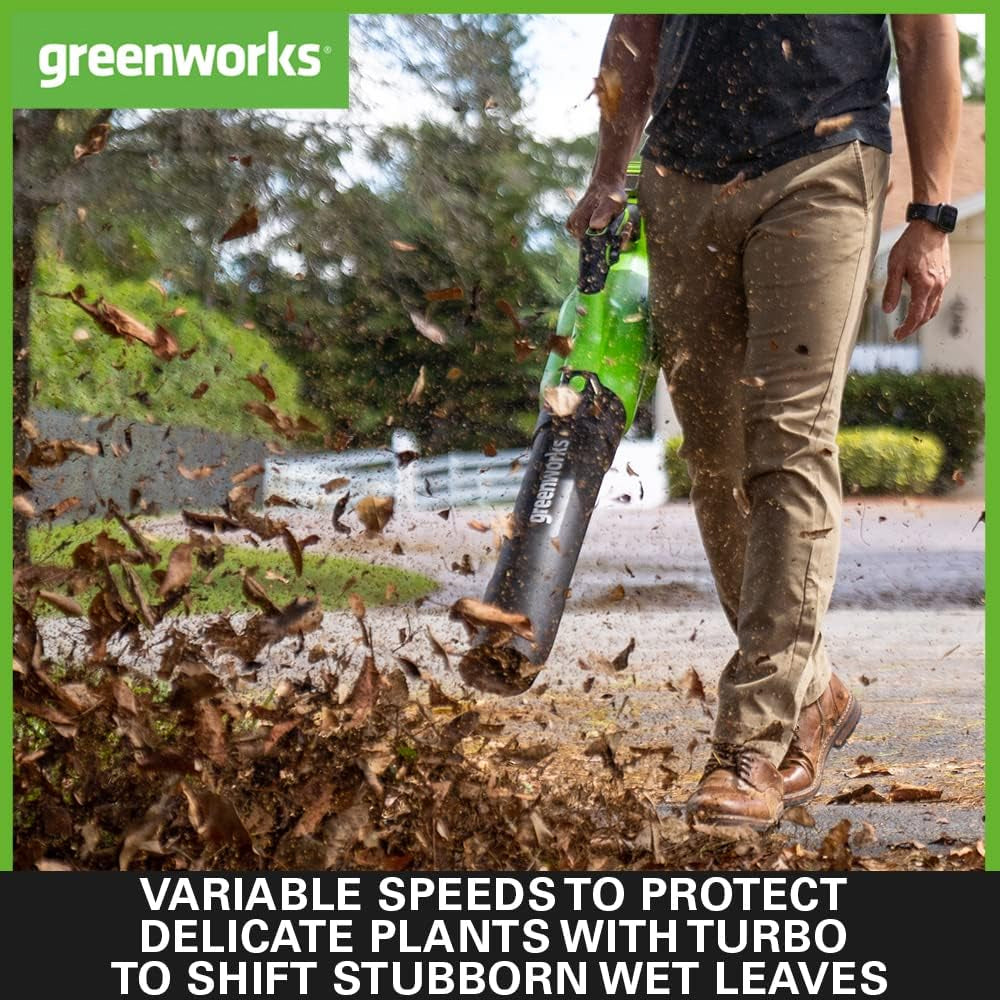 GreenWorks GD40ABIIK2X G-MAX 40V Cordless Axial Blower (with 2 x 2Ah Battery and 2A Standard Charger)