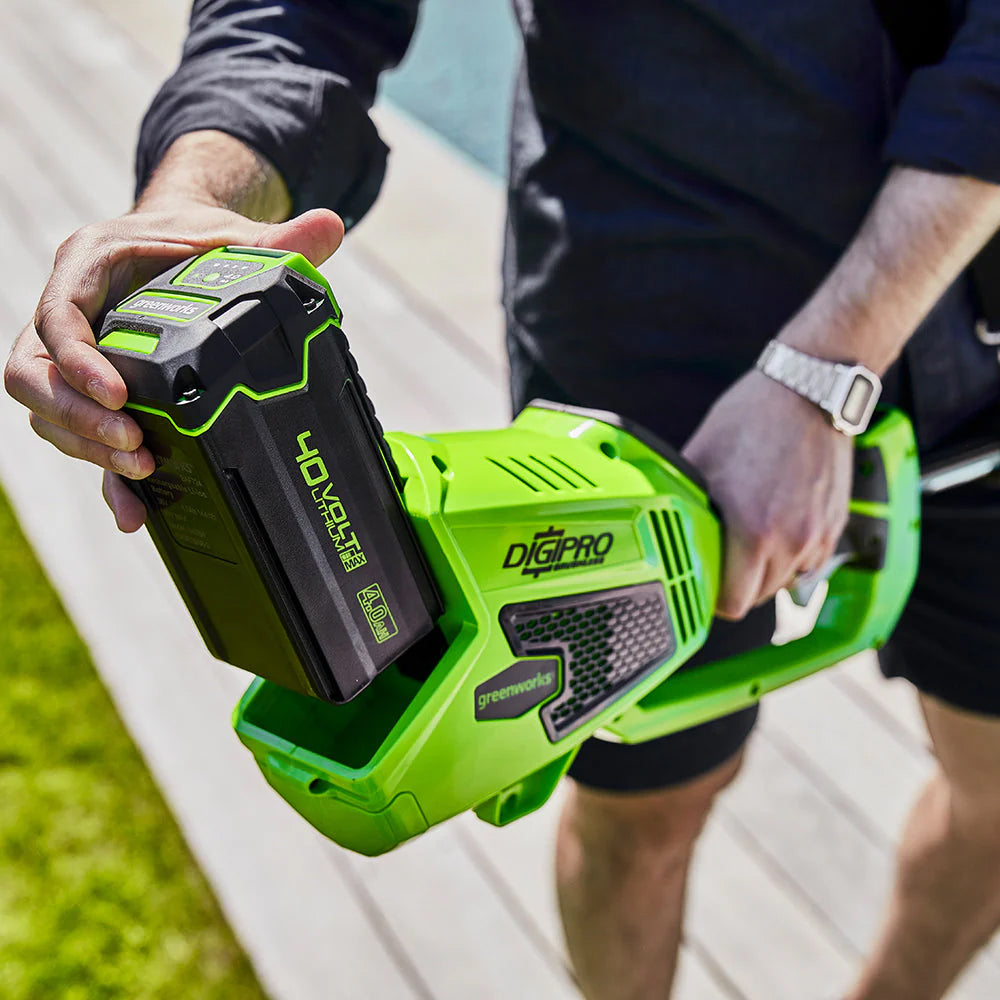 GreenWorks GD40BCK2X G-MAX DigiPro 40V Cordless Grass Trimmer / Brush Cutter (with 2 x 2Ah Batteries & 2A Charger)