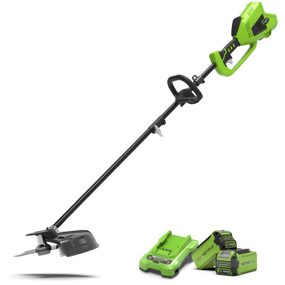 GreenWorks GD40BCK2X G-MAX DigiPro 40V Cordless Trimmer (with 2 x 2Ah Batteries & 2A Charger)