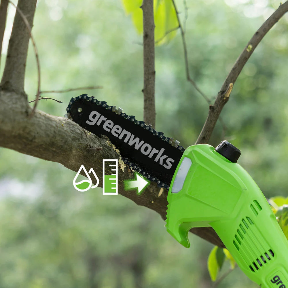 GreenWorks GD40PSH 40V Cordless 2-in-1 Hedge Trimmer & Pole Pruner (Bare Tool)
