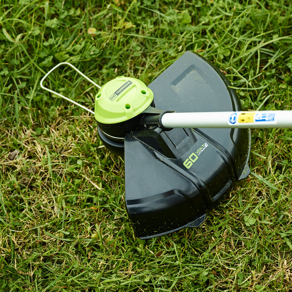 GreenWorks Pro GD60LTK2 60V Cordless Grass Trimmer (with 2Ah Battery ...