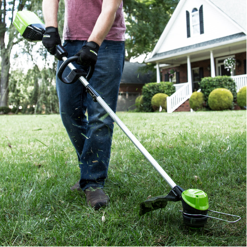 GreenWorks Pro GD60LTK2 60V Cordless Grass Trimmer (with 2Ah Battery & 2A Charger)