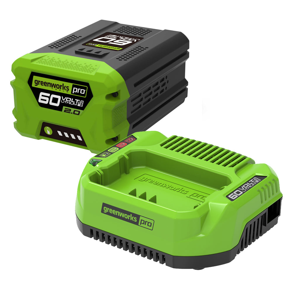 GreenWorks Pro GSK60B2 60V 2.0Ah Battery & 2A Charger Kit