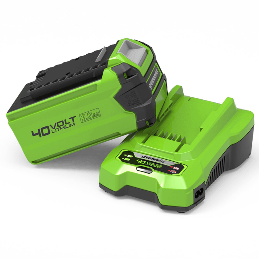 GreenWorks GWGSK40B2 G-MAX 40V 2Ah Lithium-Ion Battery & 2A Charger Kit