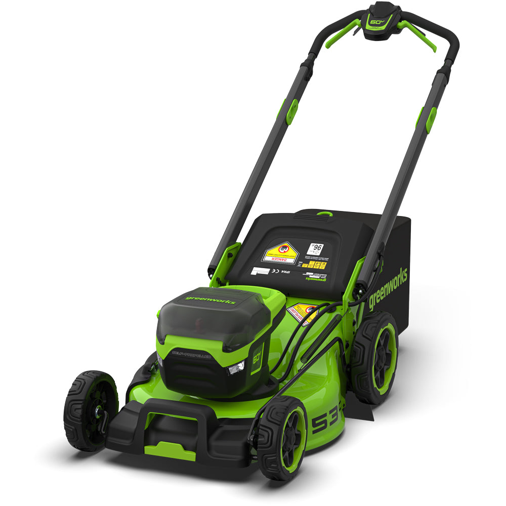 Greenworks 60V 53cm cordless lawn mower LM5306S | The Green Reaper