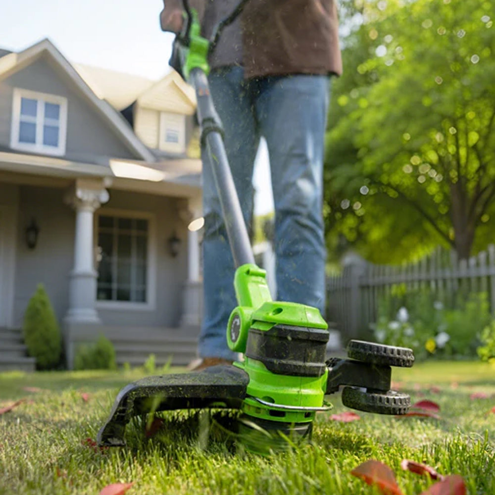 GreenWorks ST24B218-01 24V Cordless Grass Trimmer / Lawn Edger (with 2Ah Battery & Charger)