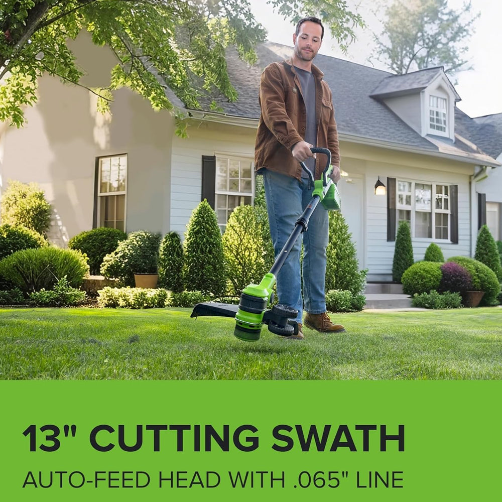 GreenWorks G40LT33 G-MAX 40V Cordless Grass Trimmer / Lawn Edger (Bare Tool)