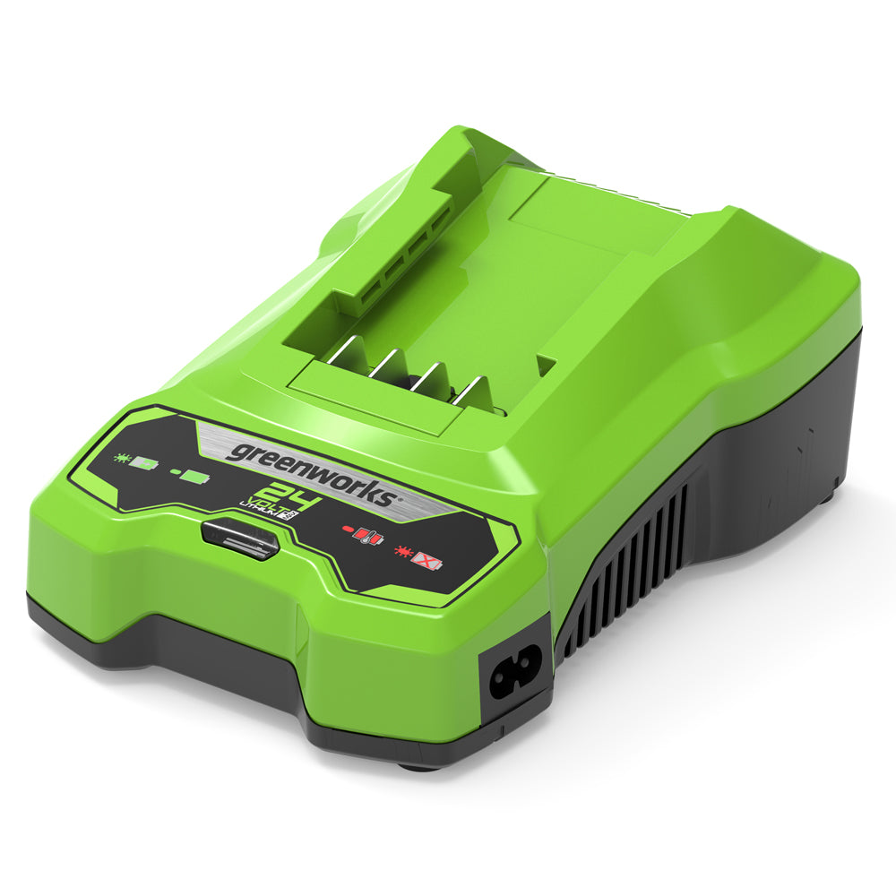 GreenWorks MTCK24B410-01 33cm Push Lawn Mower + 25cm Grass Trimmer 24V Cordless Combo Set (with 4Ah Battery & 2A Charger)