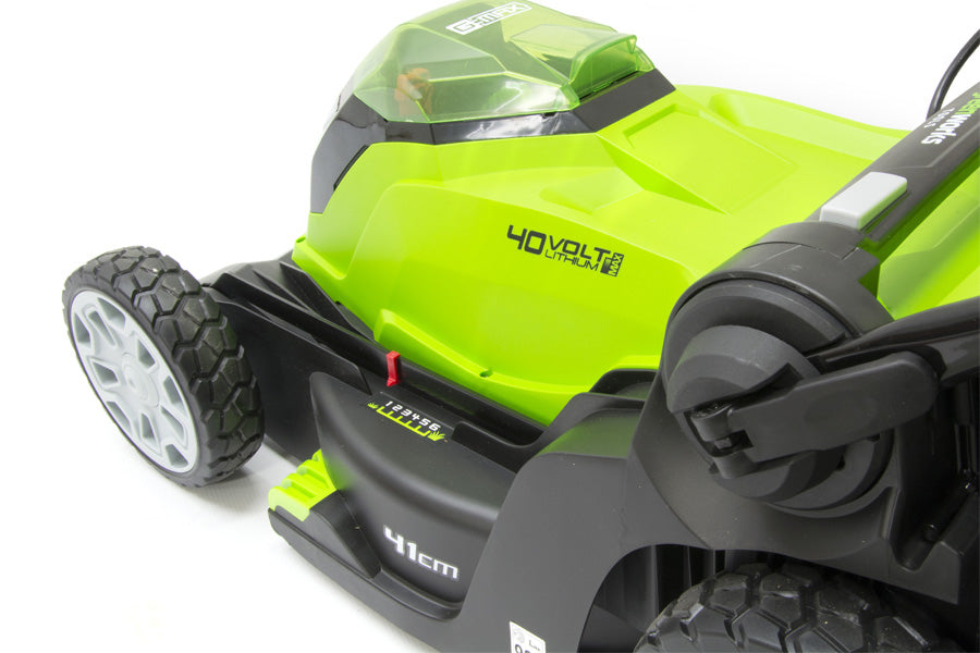 GreenWorks G40LM41K2X 2-in-1 G-MAX 40V Push Cordless Lawn Mower (with 2 x 2Ah Batteries and 2A Charger)