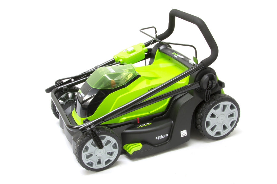 GreenWorks G40LM41K2X 2-in-1 G-MAX 40V Push Cordless Lawn Mower (with 2 x 2Ah Batteries and 2A Charger)