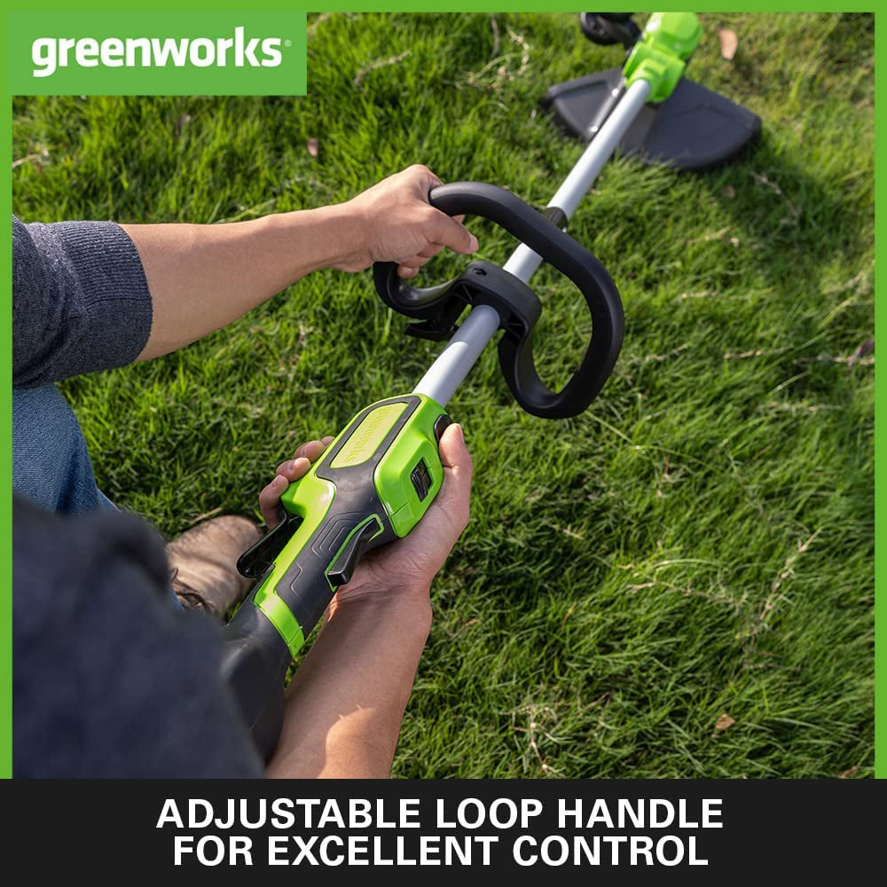 GreenWorks ST24L413-01 33cm 24V Cordless Grass Trimmer / Lawn Edger (with 4Ah Battery & 2A Charger)