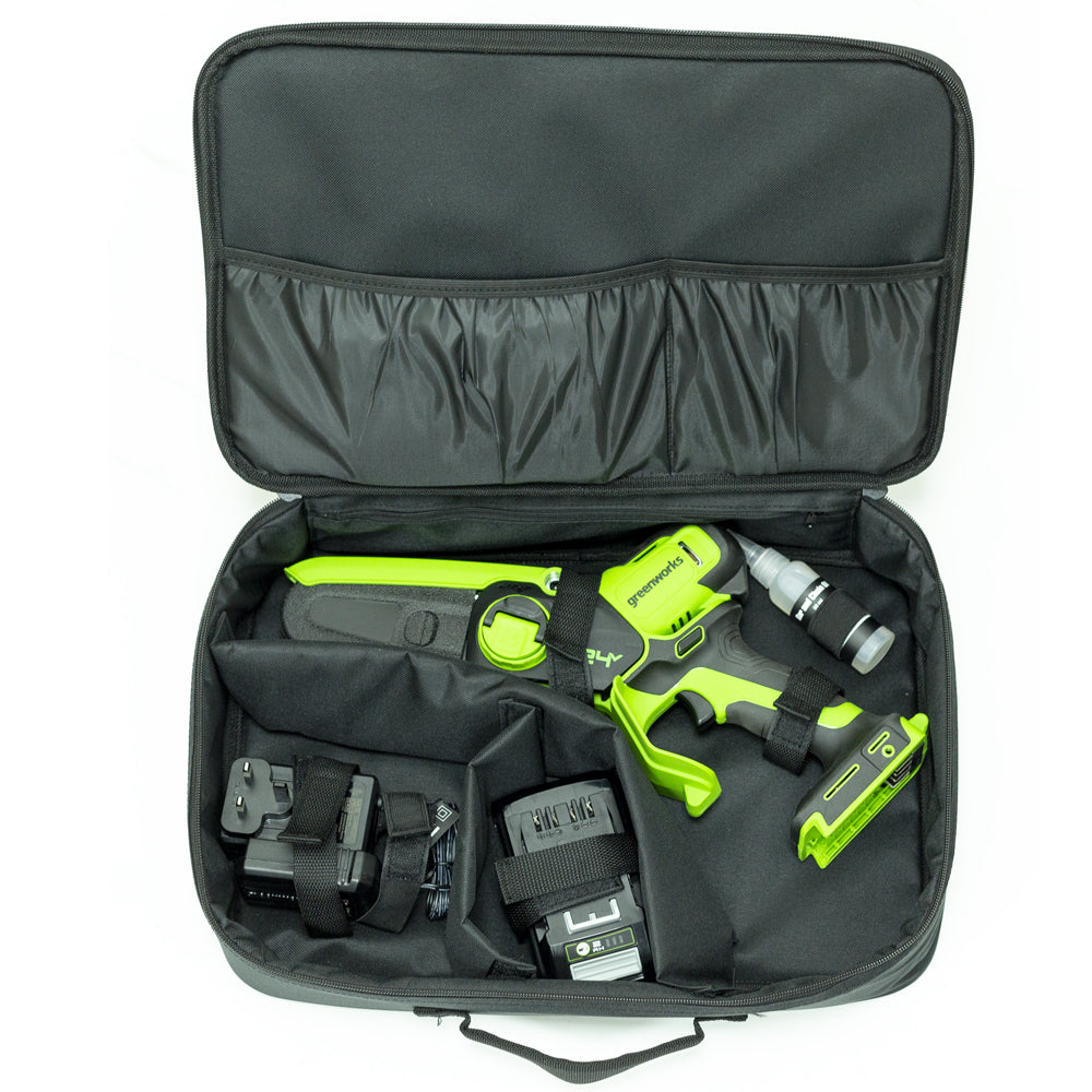 GreenWorks G24MCS10K2 24V Cordless Mini Pruning Chainsaw (with 2Ah Battery & 2A Charger)
