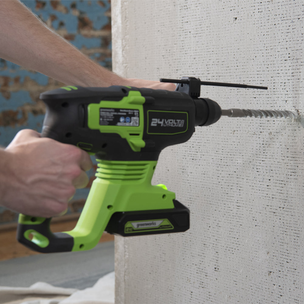 GreenWorks GD24SDS1 Brushless 24V Hammer Drill 1.2J (Bare Tool)