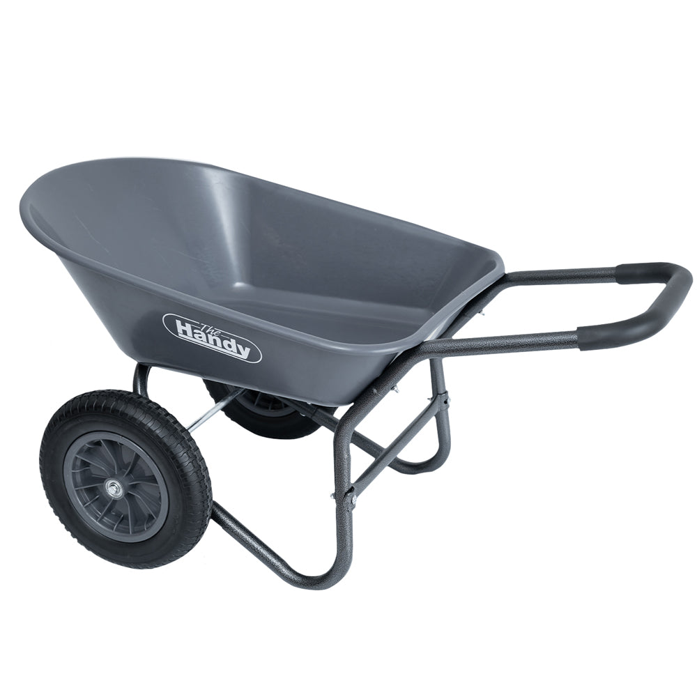 The Handy THWBTWIN 78 Litre Poly Wheelbarrow