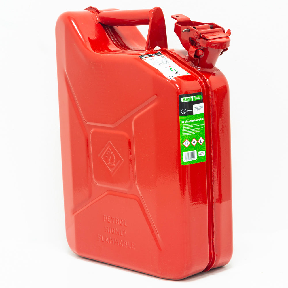 Handy Parts 10 Litre Red Steel Jerry Can