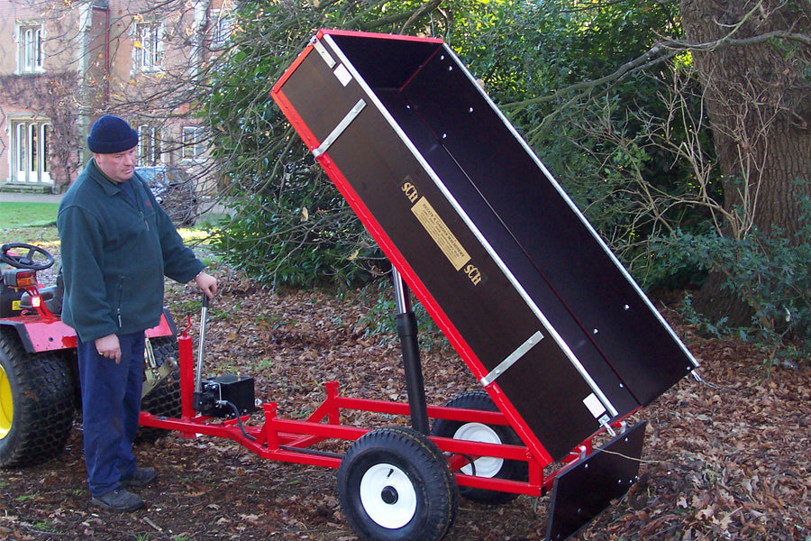 SCH Two-Wheel Hydraulic Tipping Trailer - Manual Action Hydraulic Pump - HTRLM