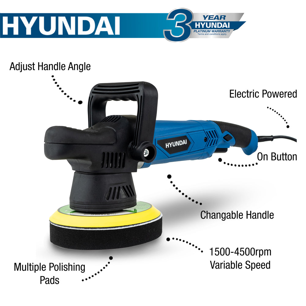 Hyundai HYDAP900E 900W 150mm Electric Dual Action Car Polisher Kit