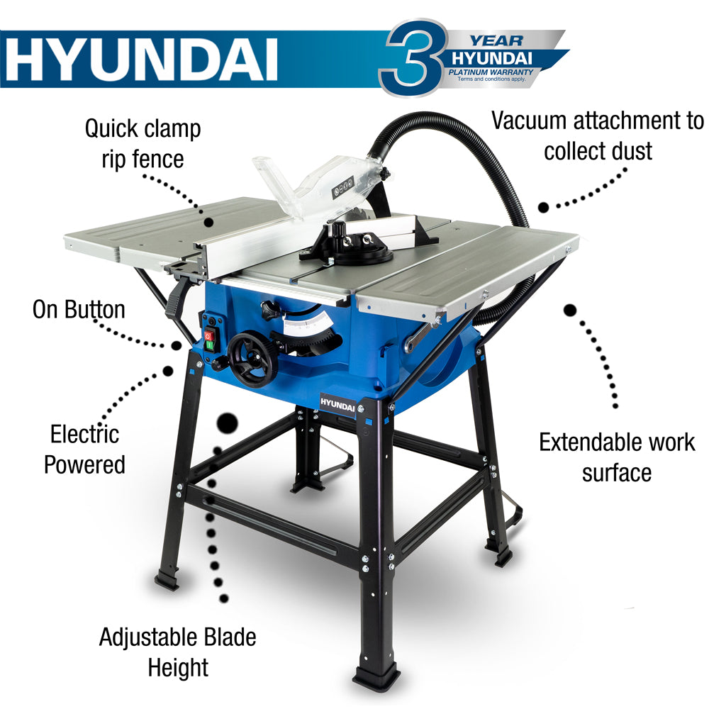 Hyundai HYTS1800E 1800W 30mm Electric Table Saw