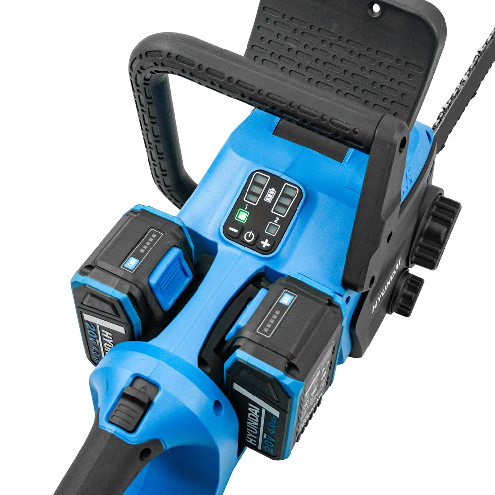 Hyundai HY40CCS350 40V (2x20V) Cordless Chainsaw (with 2 x 4Ah Batteries & Dual Charger)