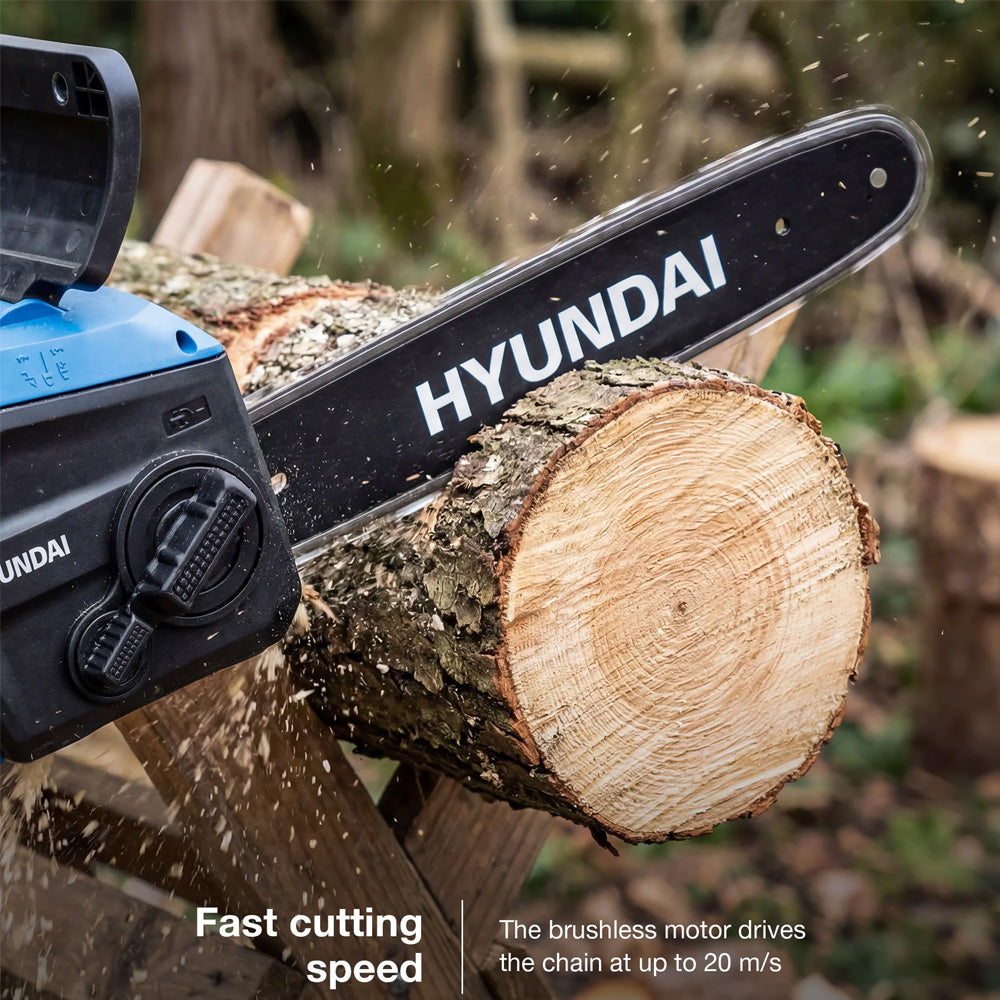 Hyundai HY40CCS350 40V (2x20V) Cordless Chainsaw (with 2 x 4Ah Batteries & Dual Charger)