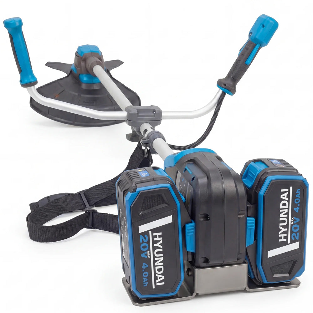 Hyundai HY40CGB26 40V (2x20V) Cordless String Trimmer & Brush Cutter (with 2 x 4Ah Batteries & Dual Charger)