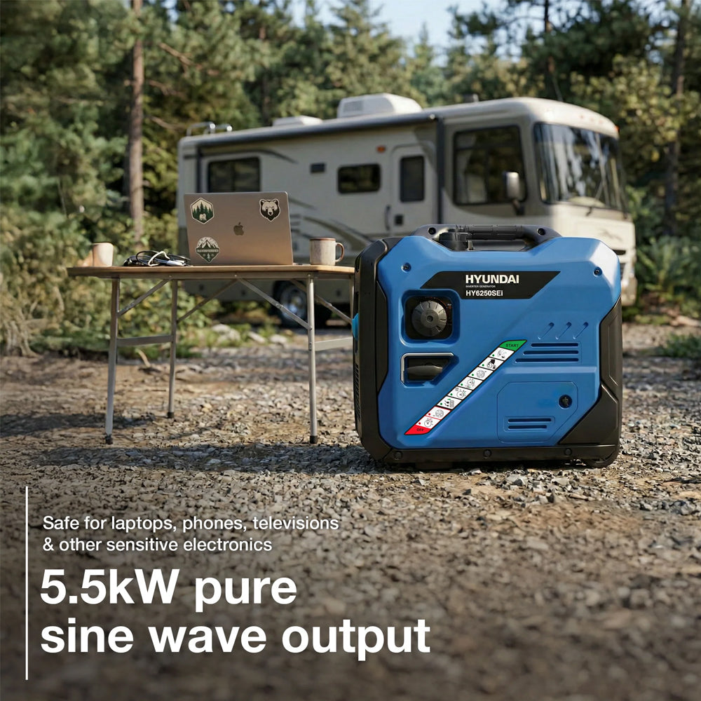 Hyundai HY6250SEi 5.5kW Portable Petrol Inverter Generator