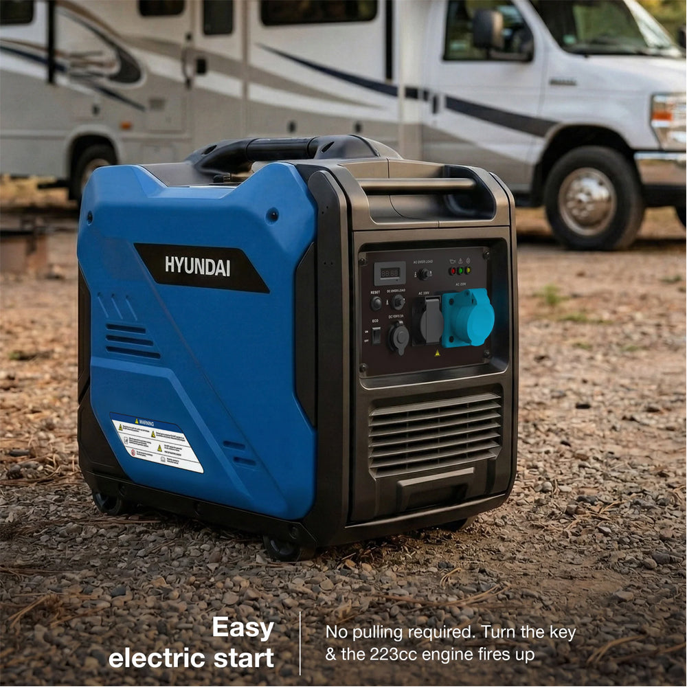 Hyundai HY6250SEi 5.5kW Portable Petrol Inverter Generator