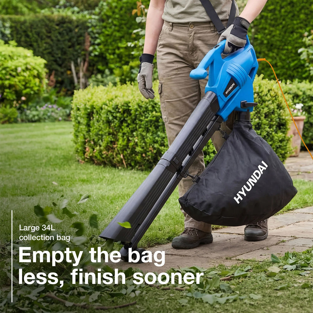 Hyundai HYBV3000E3 3-in-1 Electric Garden Blower / Vacuum / Mulcher