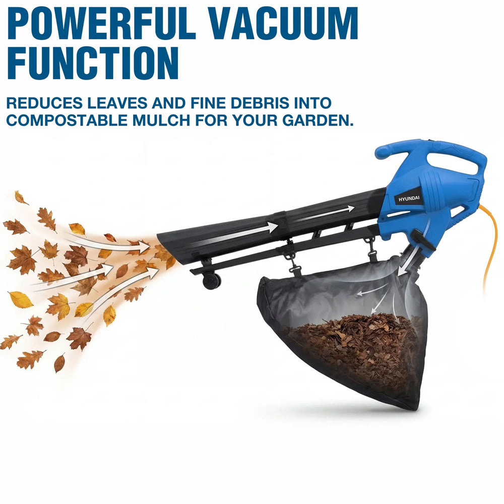 Hyundai HYBV3000E3 3-in-1 Electric Garden Blower / Vacuum / Mulcher