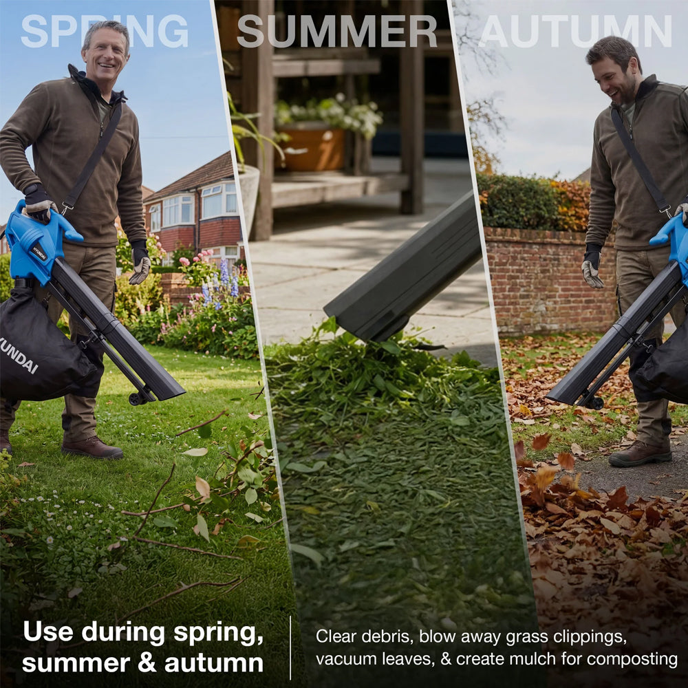 Hyundai HYBV3000E3 3-in-1 Electric Garden Blower / Vacuum / Mulcher