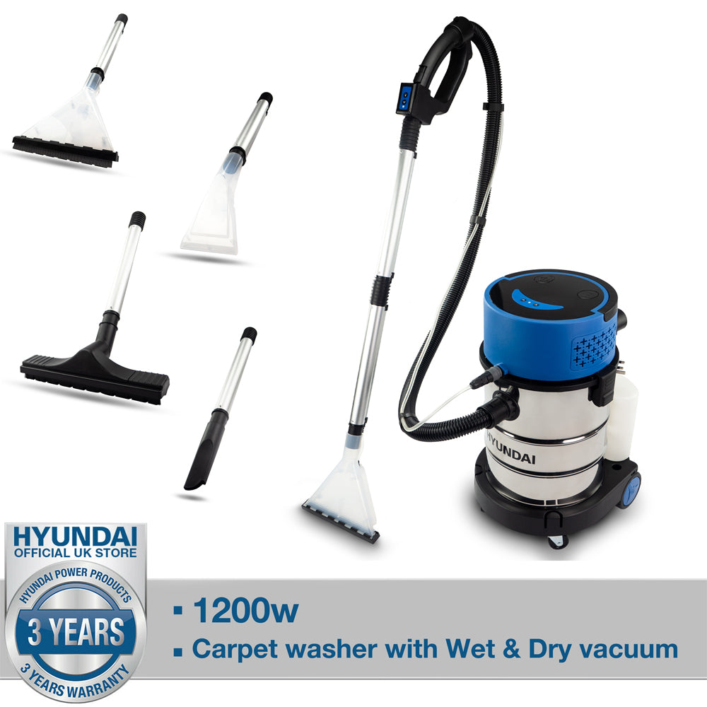 Hyundai HYCW1200E 1200W 2-in-1 Upholstery Cleaner / Carpet Cleaner / Wet & Dry Vacuum