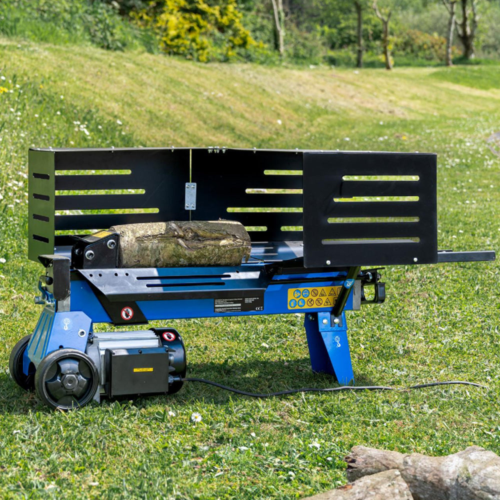 Hyundai HYLS7000HE 7 Ton Horizontal Electric Log Splitter + 1361149 Stand + 1361150 4-Way Cross Wedge Kit